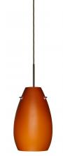 Besa Lighting 1JT-412680-BR - Besa Pera 9 Pendant Bronze Amber Matte 1x100W Medium Base