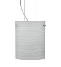 Besa Lighting 1KG-4006KR-LED-SN - Besa Tamburo 8 Pendant Chalk Satin Nickel 1x11W LED