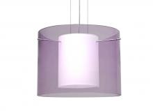 Besa Lighting 1KG-A00707-SN - Besa Pendant Pahu 16 Satin Nickel Transparent Amethyst/Opal 1x150W Medium Base A21