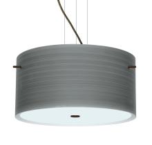 Besa Lighting 1KV-4008TN-BR - Besa Pendant Tamburo 16 Bronze Titan 3x100W Medium Base