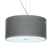 Besa Lighting 1KV-4008TN-LED-SN - Besa Tamburo 16 Pendant Titan Satin Nickel 3x11W LED