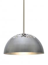 Besa Lighting 1TT-GORDY-SN - Besa Gordy Stem Pendant, Satin Nickel Finish, 1x60W Medium Base