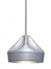 Besa Lighting 1TT-LOTUS-SN - Besa Lotus Stem Pendant, Satin Nickel Finish, 1x60W Medium Base