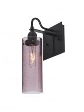 Besa Lighting 1WG-JUNI10PL-BK - Besa Juni 10 Wall, Plum Bubble, Black Finish, 1x60W Medium Base