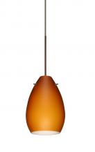 Besa Lighting 1XC-171380-LED-BR - Besa Pendant Pera 6 Bronze Amber Matte 1x5W LED