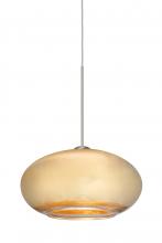 Besa Lighting 1XT-2492GF-SN - Besa Pendant Brio 7 Satin Nickel Gold Foil 1x35W Halogen