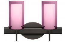 Besa Lighting 2SW-A44007-LED-BR - Besa Pahu 4 Wall 2SW Transparent Amethyst/Opal Bronze 2x5W LED