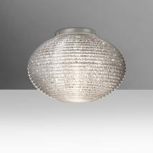 Besa Lighting 4913GLC-SN - Besa, Pape 12 Ceiling, Glitter, Satin Nickel Finish, 1x100W E26 Base