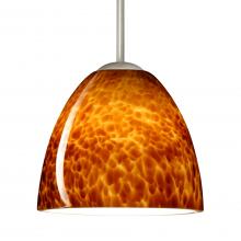 Besa Lighting B-757218-MED-SN - Besa Sasha Pendant For Multiport Canopy Satin Nickel Amber Cloud 1x50W B10 Med