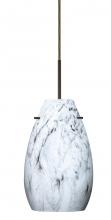 Besa Lighting J-4126MG-BR - Besa Pera 9 Pendant For Multiport Canopy Bronze Marble Grigio 1x100W Medium Base