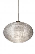 Besa Lighting J-4913GL-LED-BR - Besa Pendant For Multiport Canopy Pape 12 Bronze Glitter 1x9W LED