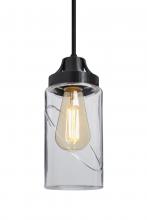 Besa Lighting J-BLINKCL-EDIL-BK - Besa, Blink Cord Pendant For Multiport Canopy, Clear, Black Finish, 1x4W LED Filament