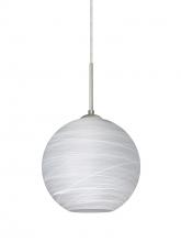 Besa Lighting J-COCO860-SN - Besa Coco 8 Pendant For Multiport Canopy, Cocoon, Satin Nickel Finish, 1x60W Medium B