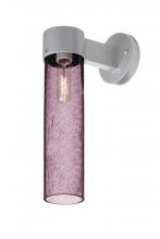 Besa Lighting JUNI16PL-WALL-SL - Besa, Juni 16 Outdoor Sconce, Plum Bubble, Silver Finish, 1x60W Medium Base