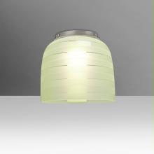 Besa Lighting MITZI7CRC-SN - Besa Mitzi 7 Ceiling, Chartreuse, Satin Nickel, 1x60W E26 Base