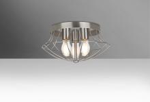 Besa Lighting SPEZZA13C-EDIL-SN - Besa Ceiling Spezza 13 Satin Nickel 3x9W LED Filament