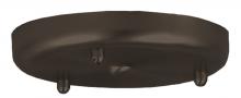 Besa Lighting T23X-BR-277 - Besa 3-Light Round 12V Multiport Canopy, Bronze, 277V Input