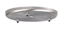 Besa Lighting T23XL-LED-SN - Besa 3-Light Large Round 12V LED Multiport Canopy, Satin Nickel