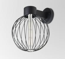 Besa Lighting SULTANA-G-WALL-BK - Besa, Sultana Globe Wall Sconce, Black Finish, 1x60W T8