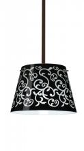 Besa Lighting 1TT-4393BD-LED-BR - Besa Amelia 12 LED Pendant 1TT Black Damask Bronze 1x11W LED