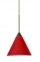 Besa Lighting RXP-5121RM-BR - Besa Pendant Kani Bronze Ruby Matte 1x50W Halogen