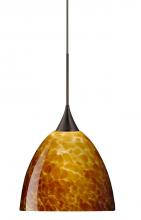 Besa Lighting RXP-757018-BR - Besa Pendant Sasha Bronze Amber Cloud 1x50W GY6.35