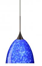 Besa Lighting 1XC-757086-LED-BR - BESA PENDANT SASHA BRONZE BLUE CLOUD 1X6W LED