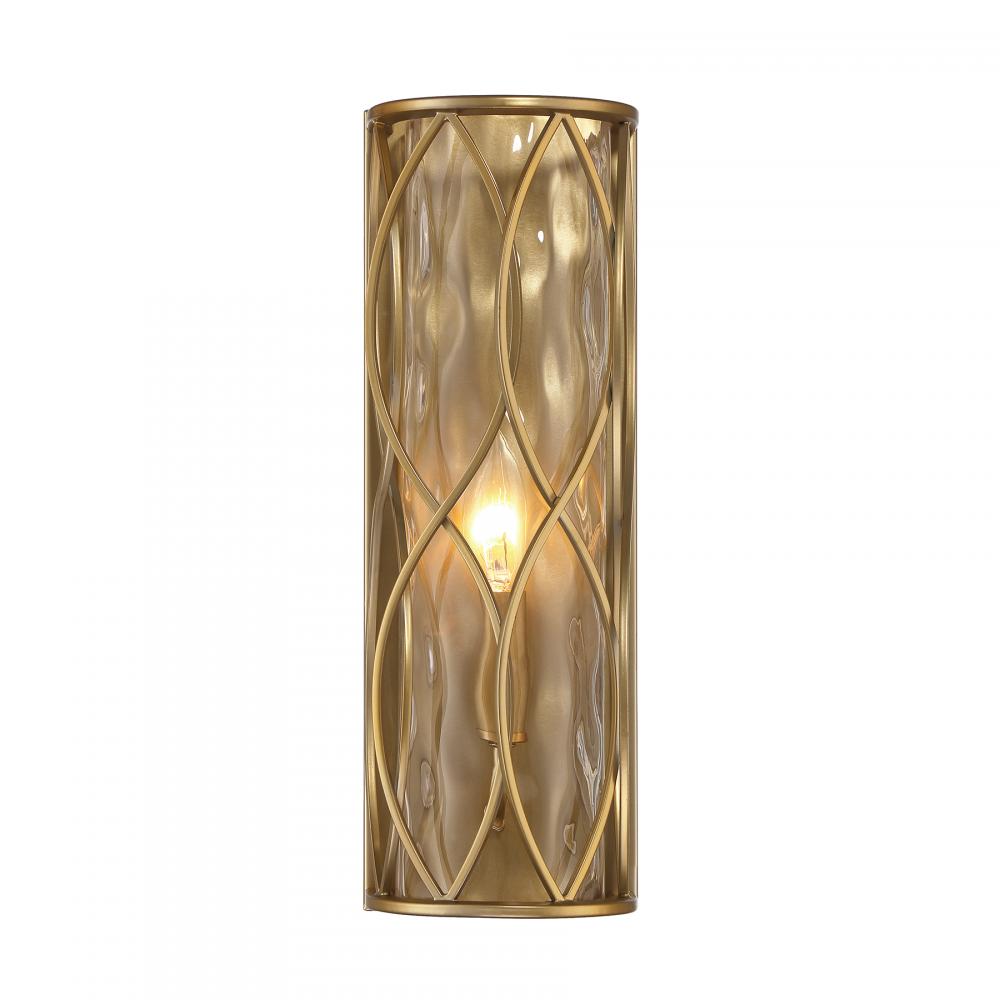 Snowden 1-Light Wall Sconce in Burnished Brass