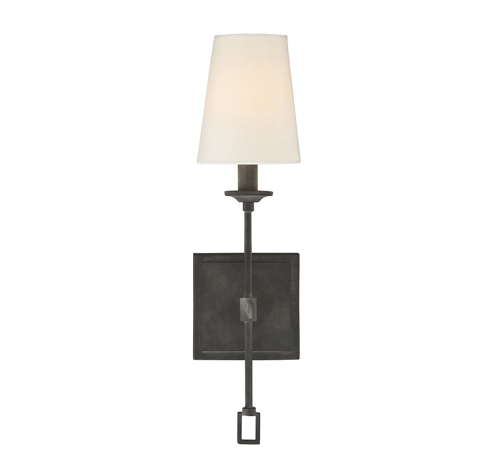 Lorainne 1-Light Wall Sconce in Oxidized Black