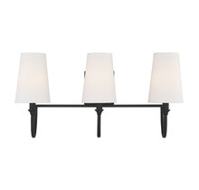 Savoy House 8-2542-3-89 - Cameron 3-Light Bathroom Vanity Light in  Matte Black