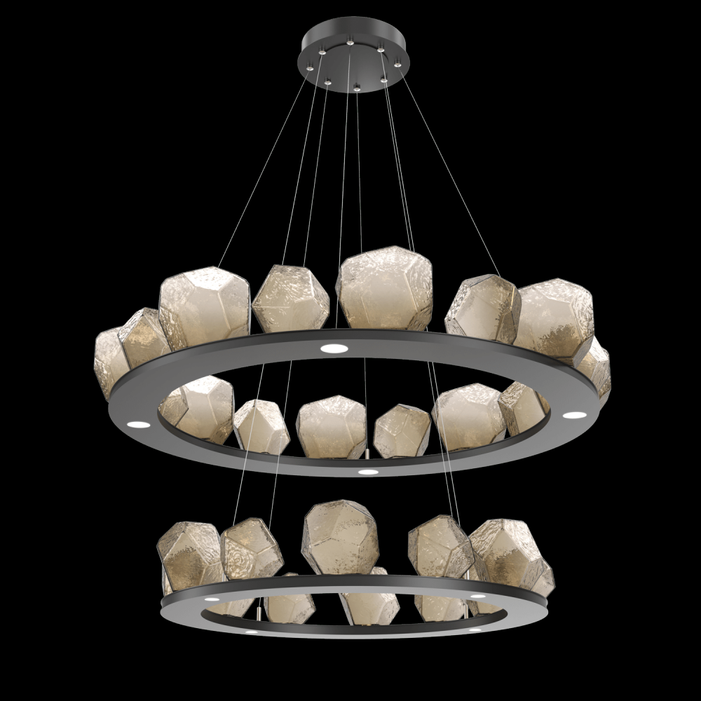 Two Tier Gem Ring Chandelier-2B