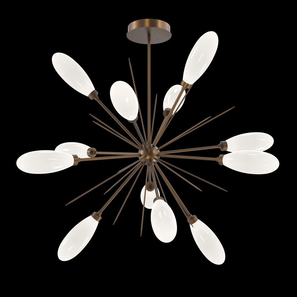 Fiori  Starburst Chandelier - 46" -Flat Bronze