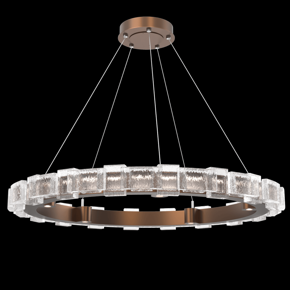 Tessera 38in Ring-Burnished Bronze-Tetro Cast Glass