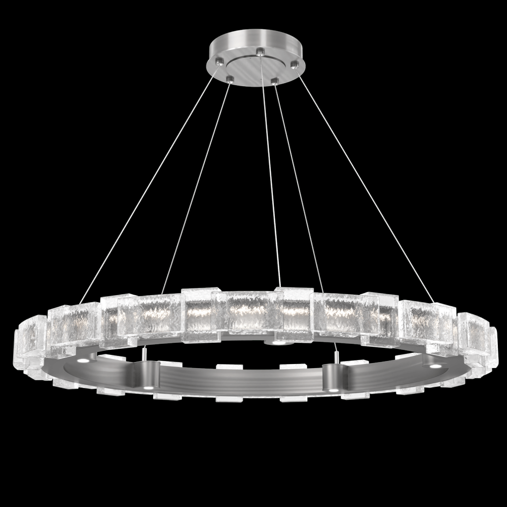 Tessera 38in Ring-Satin Nickel-Tetro Cast Glass