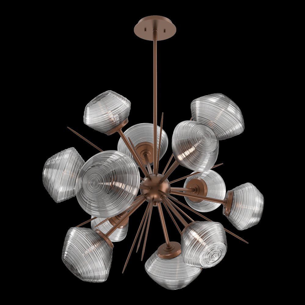 Mesa 36" Starburst-Burnished Bronze-Smoke Blown Glass