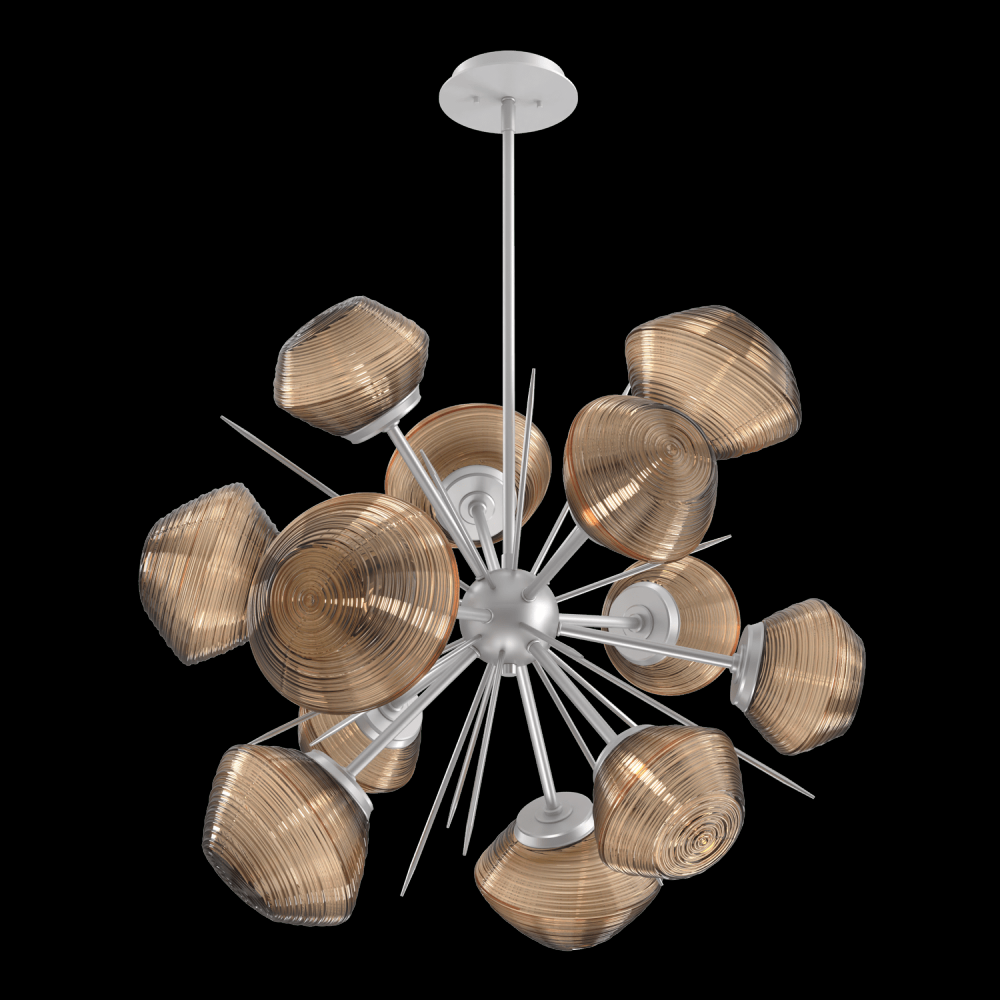 Mesa 36" Starburst-Classic Silver-Bronze Blown Glass