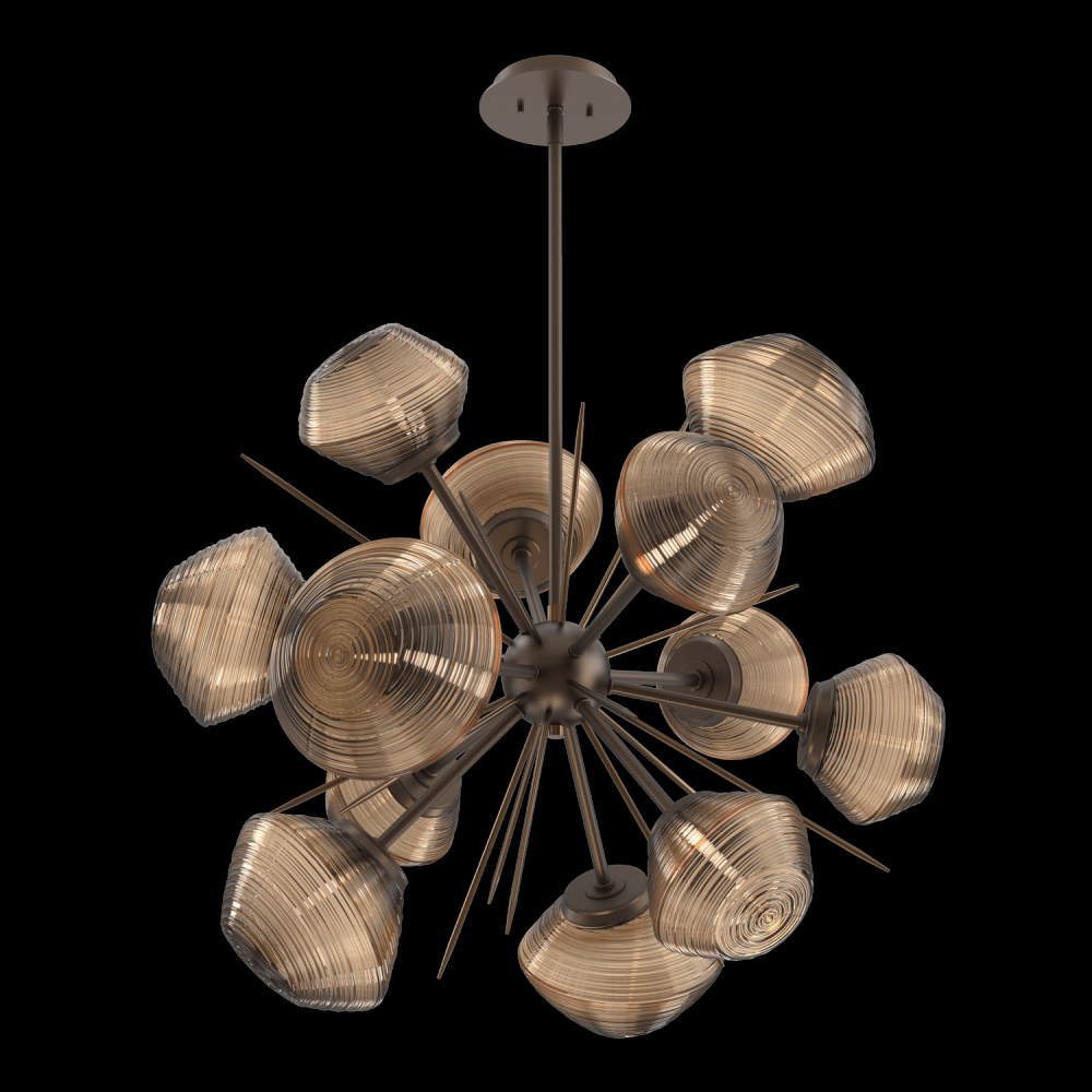 Mesa 36" Starburst-Flat Bronze-Bronze Blown Glass