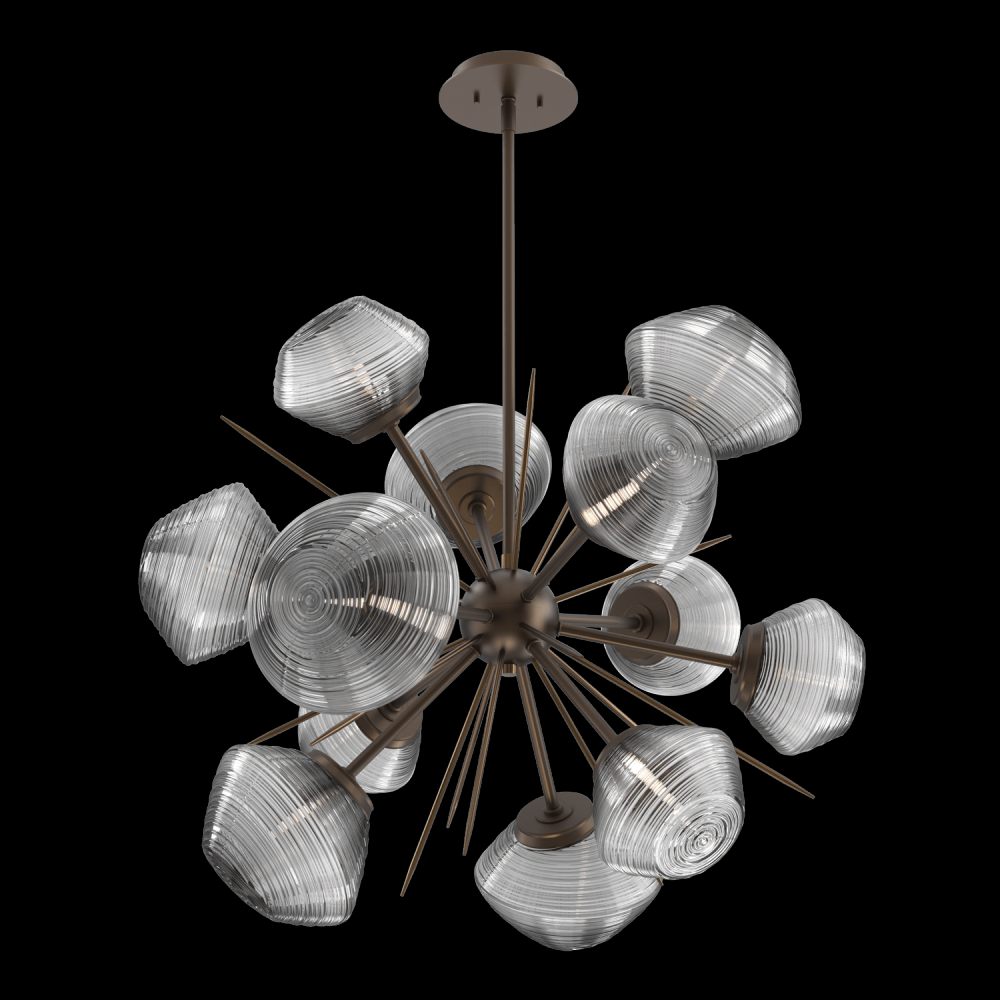 Mesa 36" Starburst-Flat Bronze-Smoke Blown Glass