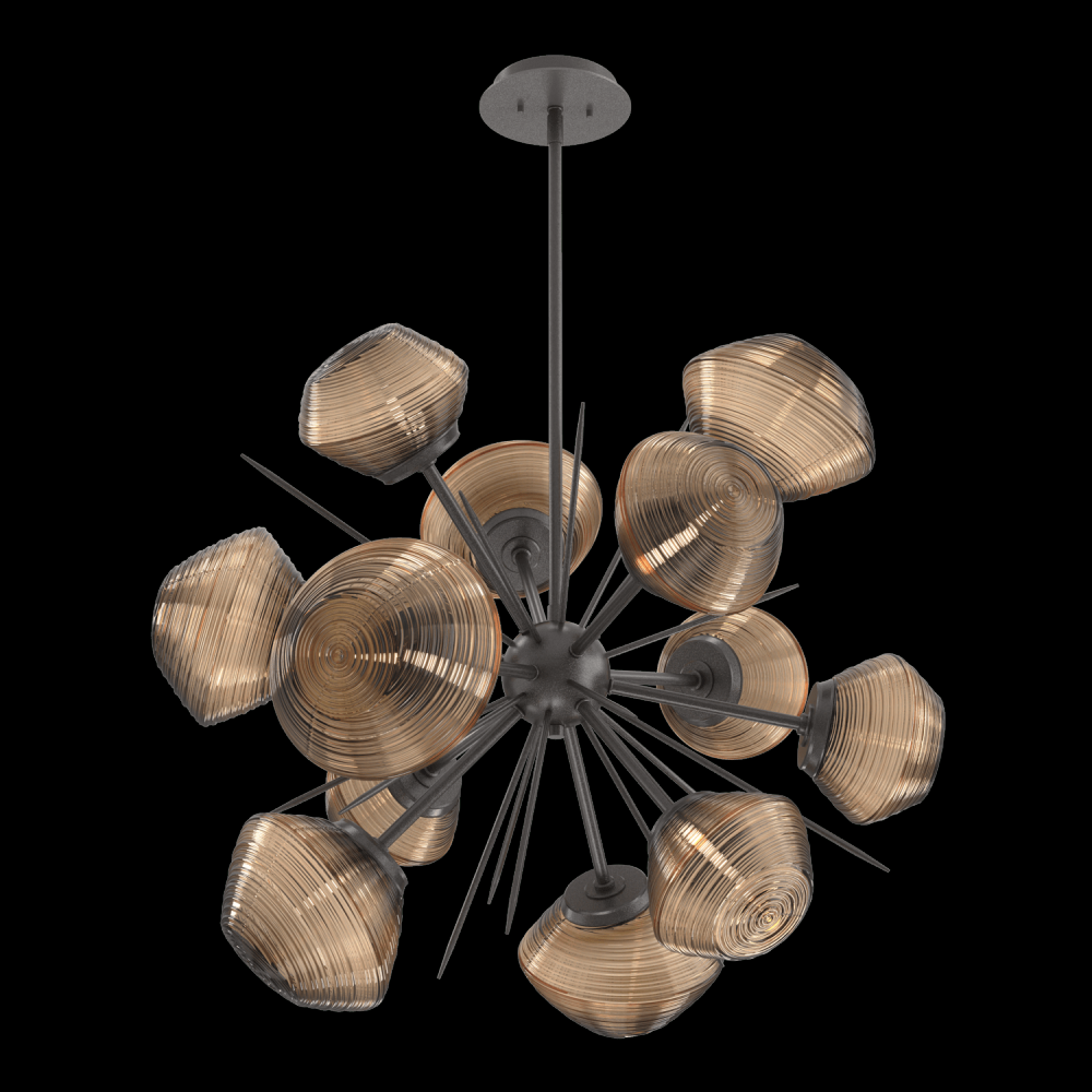 Mesa 36" Starburst-Graphite-Bronze Blown Glass