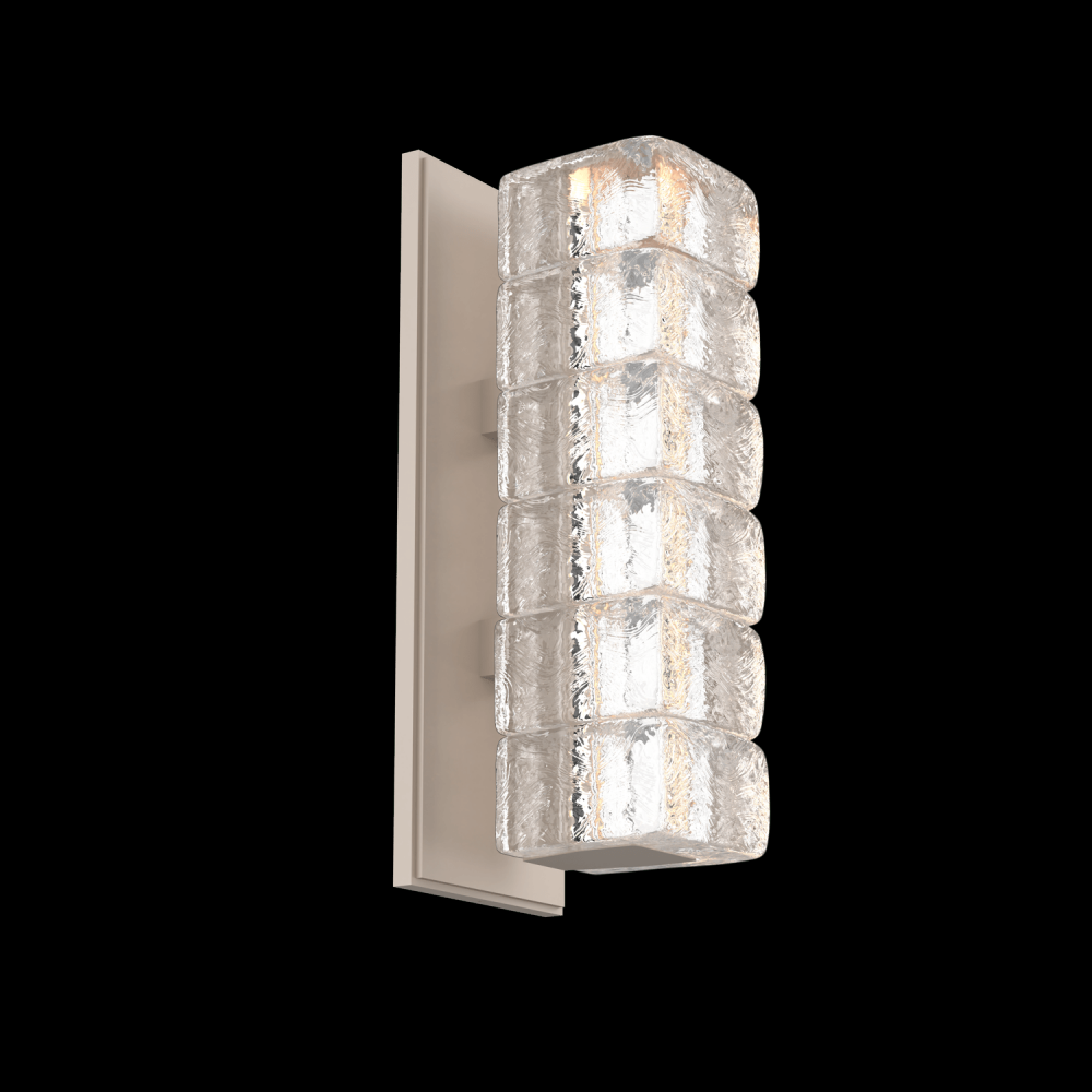 Asscher Sconce-Beige Silver-Asscher Clear