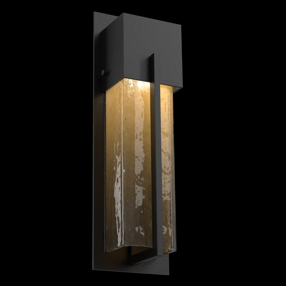 Outdoor Short Square Cover Sconce with Metalwork