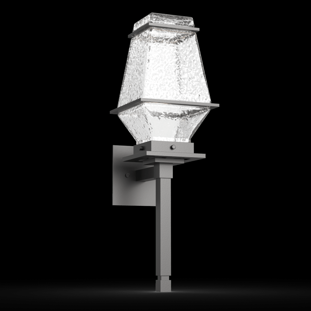 Outdoor Landmark Torch Sconce-03-Argento Grey