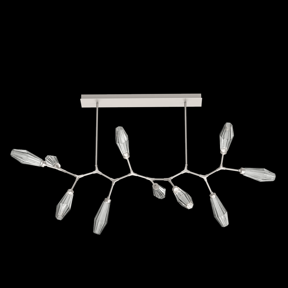 Aalto 10pc Branch-Beige Silver-Optic Rib Blown Glass