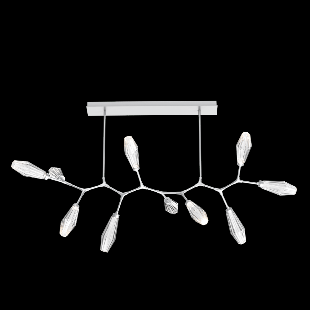 Aalto 10pc Branch-Classic Silver-Optic Rib Blown Glass