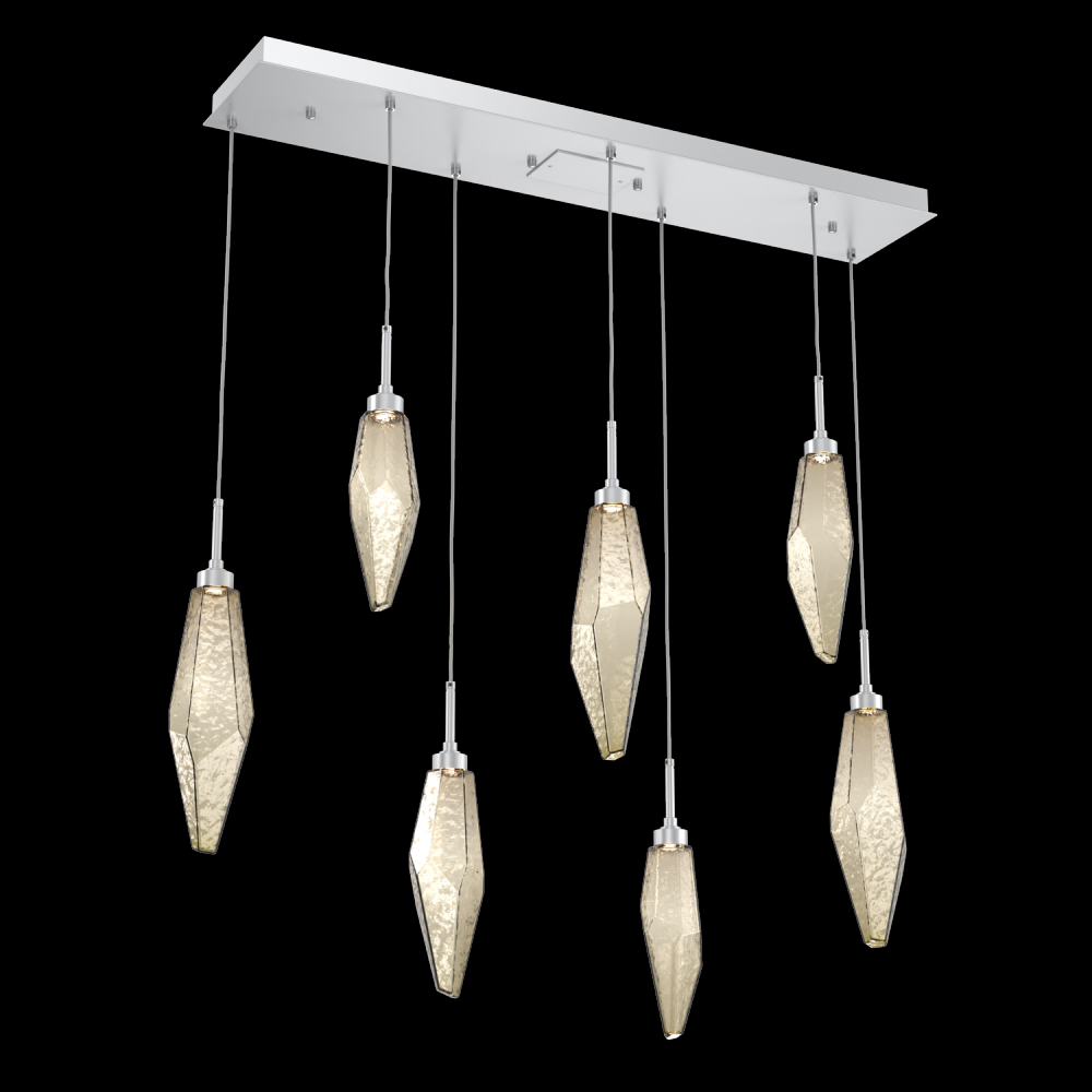 Rock Crystal Linear 7pc Multi-Pendant