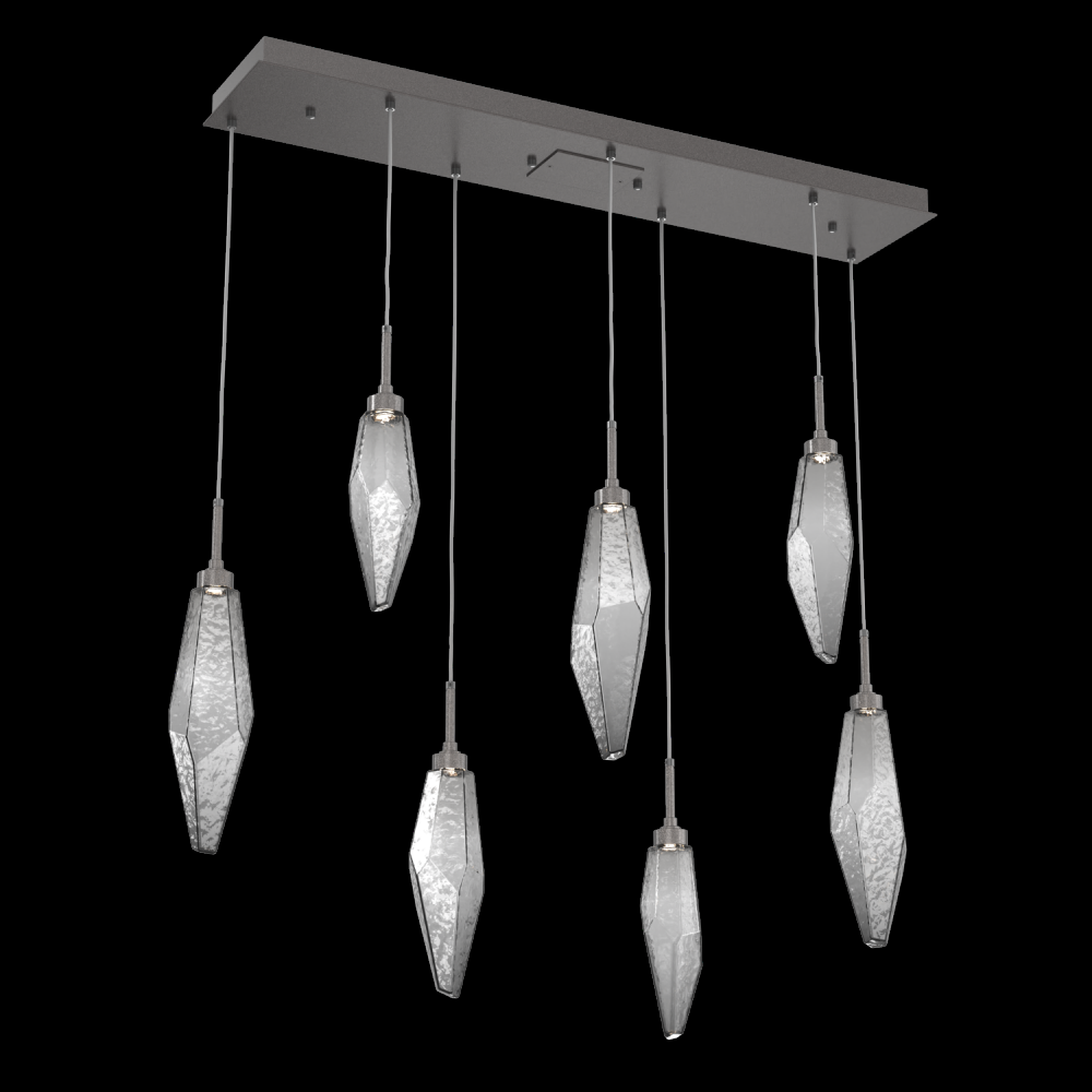 Rock Crystal Linear 7pc Multi-Pendant