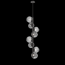 Hammerton CHB0086-T8-GP-FS-001-L3 - Luna 8pc Twisted Vine-Graphite-Floret Inner - Smoke Outer-Threaded Rod Suspension-LED 3000K