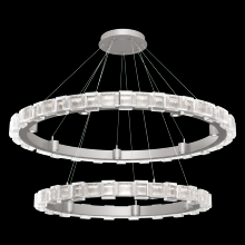 Hammerton CHB0087-2T-BS-TE-CA1-L3 - Tessera 38" & 50" Two-Tier Ring-Beige Silver