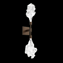 Hammerton IDB0059-02-FB-BC-L3 - Blossom Double Sconce-Flat Bronze-Blossom Clear Blownglass