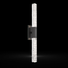 Hammerton IDB0060-02-GP-GC-L3 - Axis Double Sconce-Graphite-Clear Textured Cast Glass